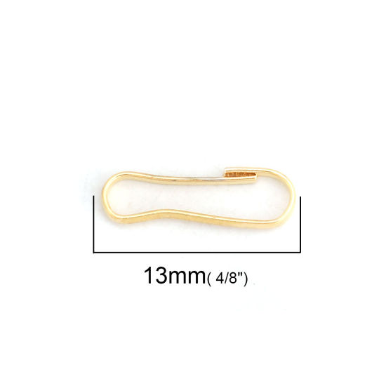 Picture of Iron Based Alloy Lanyard Snap Hook Clips Gold Plated 13mm x 4mm, 500 PCs
