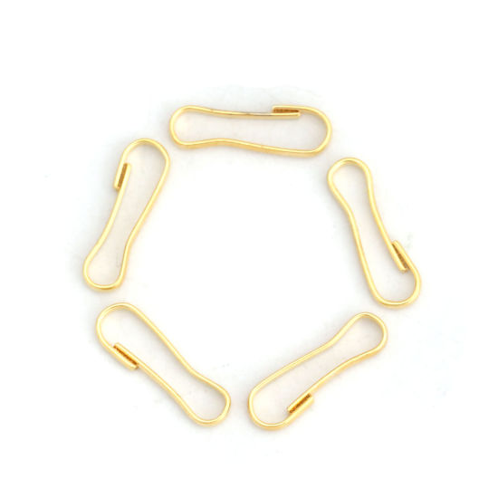 Picture of Iron Based Alloy Lanyard Snap Hook Clips Gold Plated 13mm x 4mm, 500 PCs