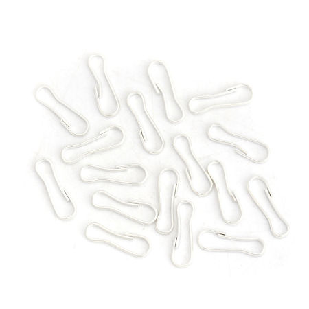 Железный Сплав(Без Кадмия) Держатели Клипы для ID Карты Посеребренный 13мм x 4мм 500 ШТ