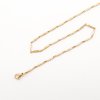 Imagen de 316 Acero Inoxidable Cadena de Bambú Collares Diamond Chapado en Oro 56cm longitud, 10 Unidades