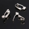 Picture of Zinc Based Alloy Non Piercing Ear Clips Earrings Findings U-shaped Silver Plated 20mm x 7mm, 4 PCs