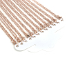 Picture of Iron Based Alloy Link Cable Chain Necklace Rose Gold 45.2cm(17 6/8") long, Chain Size: 3 x 2.5mm( 1/8" x 1/8"), 1 Packet ( 12 PCs/Packet)