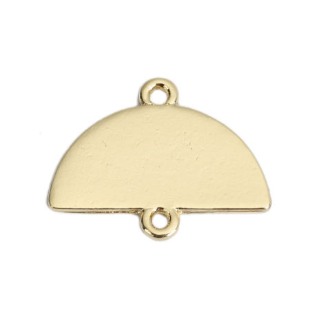 Image de Connecteurs Pendentifs Breloques en Alliage de Zinc Couleur Or 18K Eventail 21mm x 15mm, 10 Pcs
