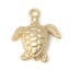 Picture of 10 PCs Zinc Based Alloy Ocean Jewelry Charms Matt Real Gold Plated Sea Turtle Animal 17.5mm x 15mm