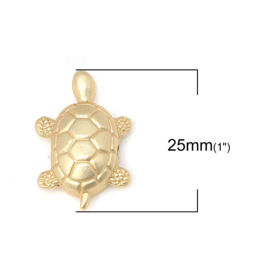 Picture of Zinc Based Alloy Ocean Jewelry Beads Conch/ Sea Snail Matt Real Gold Plated 25mm x 10mm, Hole: Approx 2.5mm, 5 PCs