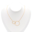 Picture of Stainless Steel Necklace Gold Plated Circle Ring 42cm(16 4/8") long, 1 Piece