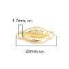 Picture of Zinc Based Alloy Ocean Jewelry Connectors Conch/ Sea Snail Gold Plated 20mm x 9mm, 10 PCs
