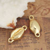 Picture of Zinc Based Alloy Ocean Jewelry Connectors Conch/ Sea Snail Gold Plated 20mm x 9mm, 10 PCs