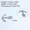 Picture of 304 Stainless Steel Casting Pendants Anchor Silver Tone 35mm x 31mm, 1 Piece
