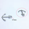 Picture of 304 Stainless Steel Casting Pendants Anchor Silver Tone Frosted 35mm x 31mm, 1 Piece