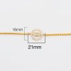 Image de Bracelet Bolo Réglable Nœud Glissé en 316 Acier Inoxydable Doré Rond Yeux Zircone Cubique Clair Creux 28cm long, 1 Pièce