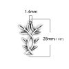 Picture of Zinc Based Alloy Connectors Branch Antique Silver Color 28mm x 19mm, 20 PCs