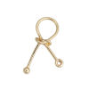 Picture of Zinc Based Alloy Connectors Knot Gold Plated 26mm x 17mm, 20 PCs