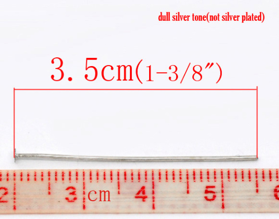 Bild von Silberfarbe Nietstifte Kettelstifte 0.7x35mm.Verkauft eine Packung mit 400