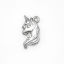 Image de Breloques en 304 Acier Inoxydable Cheval Argent Mat 26mm x 14mm , 10 Pcs