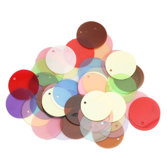 Immagine di PVC Charms Tondo A Random Trasparente 19mm Dia, 50 Grammi (Circa 500 Pz)