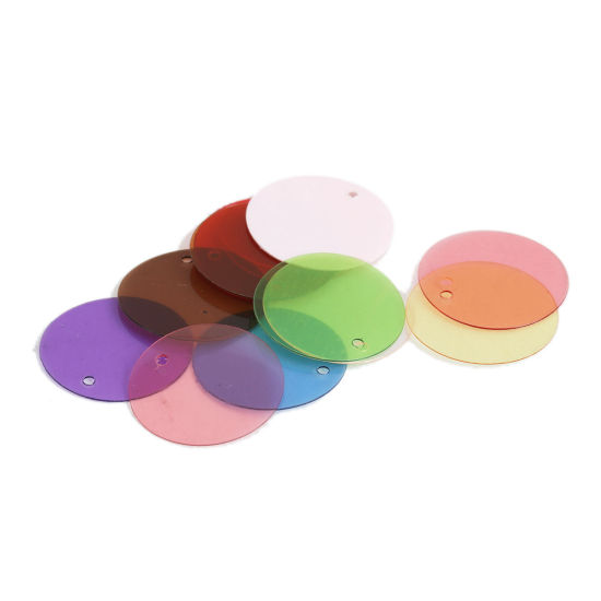 Immagine di PVC Charms Tondo A Random Trasparente 19mm Dia, 50 Grammi (Circa 500 Pz)