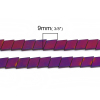 Picture of (Grade A) Hematite Beads Rhombus Purple About 9mm x 6mm, Hole: Approx 1mm, 41cm(16 1/8") long, 1 Strand (Approx 60 PCs/Strand)