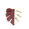 Picture of Resin & Natural Wood Effect Resin Pendants Palm Frond Ivory 3cm x 2.8cm, 3 PCs