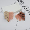 Picture of Resin & Wood Wood Effect Resin Pendants Palm Frond Light Pink 3cm x 2.8cm, 3 PCs