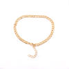 Picture of 304 Stainless Steel Anklet Gold Plated Oval 22.5cm(8 7/8") long, 1 Piece