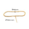 Picture of 304 Stainless Steel Anklet Gold Plated Oval 23.5cm(9 2/8") long, 1 Piece