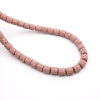 Picture of (Grade A) Lava Rock ( Natural ) Beads Cylinder Pink About 8mm x 8mm, Hole: Approx 2mm, 39cm(15 3/8") long, 1 Strand (Approx 46 PCs/Strand)