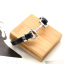 Bild von 304 Edelstahl & Echtes Leder Armband Silberfarbe Schwarz Rund 21cm lang, 1 Strang