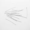 Picture of Sterling Silver Head Pins Silver 3.8cm(1 4/8") long, 0.5mm (24 gauge), 1 Gram (Approx 10-11 PCs)