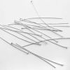 Picture of Sterling Silver Head Pins Silver 4.5cm(1 6/8") long, 0.5mm (24 gauge), 1 Gram (Approx 9-10 PCs)