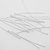 Picture of Sterling Silver Head Pins Silver 4.5cm(1 6/8") long, 0.5mm (24 gauge), 1 Gram (Approx 9-10 PCs)