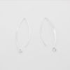 Picture of Sterling Silver Earrings Findings V-shaped Silver W/ Loop 3.4cm x 1.3cm, Post/ Wire Size: (21 gauge), 1 Gram (Approx 2-4 PCs)