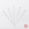 Picture of Sterling Silver Ball Head Pins Silver 4.7cm(1 7/8") long, 0.5mm (24 gauge), 1 Gram (Approx 6-7 PCs)
