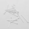 Picture of Sterling Silver Ball Head Pins Silver 20mm( 6/8") long, 0.5mm (24 gauge), 1 Gram (Approx 16-17 PCs)