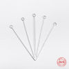 Picture of Sterling Silver Eye Pins Silver 4cm(1 5/8") long, 0.5mm (24 gauge), 1 Gram (Approx 10-11 PCs)