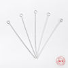 Picture of Sterling Silver Eye Pins Silver 4.5cm(1 6/8") long, 0.6mm (23 gauge), 1 Gram (Approx 6-7 PCs)