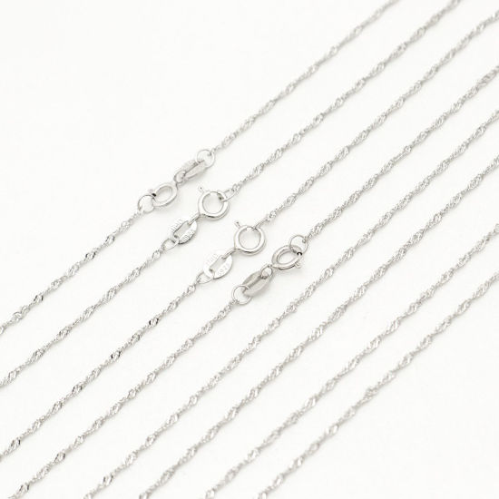 Picture of Sterling Silver Link Chain Necklace Silver 45.7cm(18") long, 1 Piece