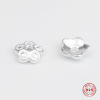 Picture of Sterling Silver Beads Caps Flower Silver Dot (Fit Beads Size: 8mm Dia.) 5mm x 5mm, 1 Gram (Approx 7-8 PCs)