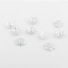 Picture of Sterling Silver Beads Caps Flower Silver Hollow (Fit Beads Size: 12mm Dia.) 9mm x 9mm, 1 Gram (Approx 2-3 PCs)