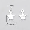 Picture of Sterling Silver Charms Silver Pentagram Star 6mm x 5mm, 1 Gram (Approx 17-18 PCs)