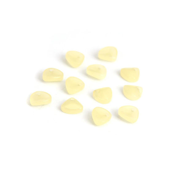 Bild von Glas Perlen Kronblatt Beige ca. 13mm x 9mm, Loch: 1.2mm, 50 Stück