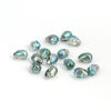 Picture of Glass AB Rainbow Color Aurora Borealis Beads Drop Green Blue About 9mm x 6mm, Hole: Approx 0.8mm, 50 PCs
