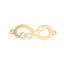 Picture of 304 Stainless Steel Connectors Infinity Symbol Gold Plated Heart Hollow 31mm x 9mm, 3 PCs