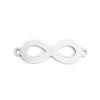 Picture of 304 Stainless Steel Connectors Infinity Symbol Silver Tone Hollow 29mm x 10mm, 5 PCs