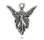 Immagine di Lega di Zinco Charm Ciondoli Angelo Argento Antico Nulla Disegno 20.0mm x 19.0mm, 50 Pz