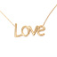 Picture of Stainless Steel Necklace Gold Plated Message " LOVE " 45cm(17 6/8") long, 1 Piece