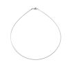 Picture of 304 Stainless Steel Simple Collar Neck Ring Necklace Silver Tone 45cm(17 6/8") long, 1 Piece