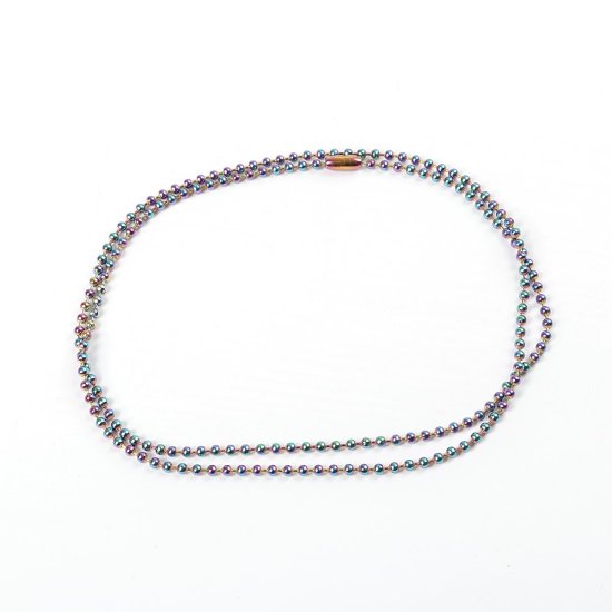 Bild von 304 Edelstahl Kugelkette Kette Halskette Plattiert 60cm lang, 1 Strang