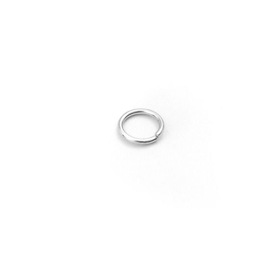 Изображение 0.5мм Чистое Серебро открыто Колечки Круглые Матовое Серебро 4мм диаметр, 30 ШТ