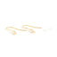 Imagen de Latón Pendientes En forma de U 18K Oro Real Chapado W/ Lazo Transparente Rhinestone 18mm x 9mm, Post/ Wire Size: (21 gauge), 6 Unidades
